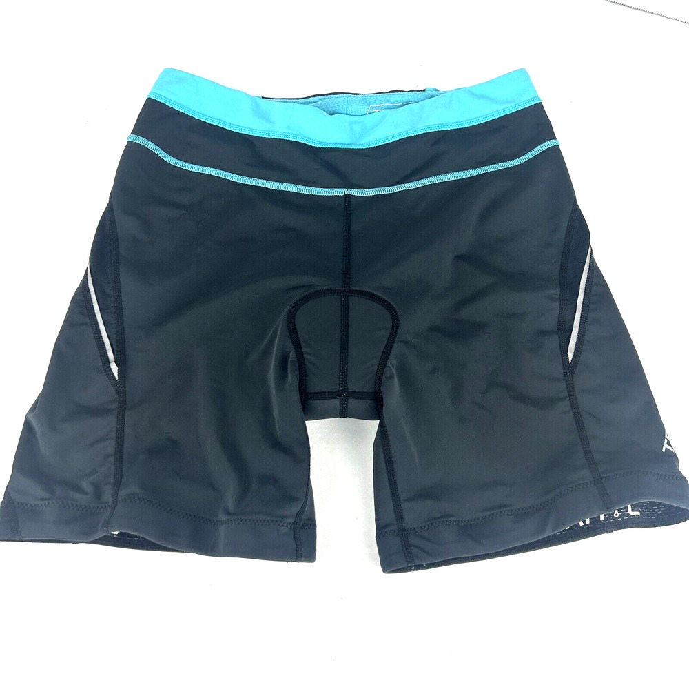 TRALY CYCLING ATHLETIC WEAR BLACK/BLUE PADDED 18" SZ M UNISEX